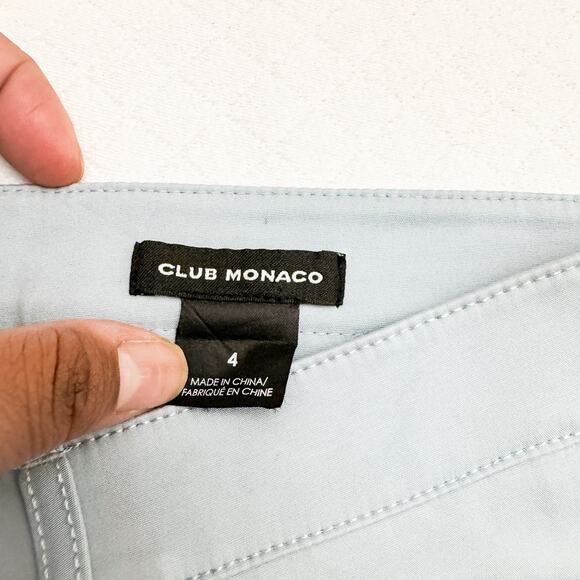 Club Monaco Light Blue Tuxedo Stripe Dress Pants Size 4 - Picture 4 of 9